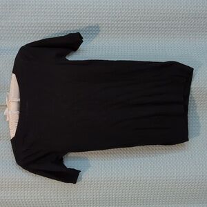 EUC XS Black Club Monaco cotton silk knit tee